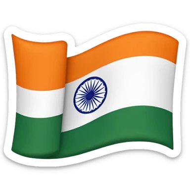 Indian flag 3d sticker