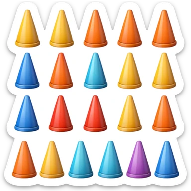 cone objects sticker