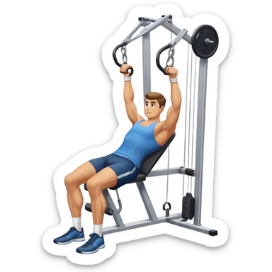 man cable-machine-leg-exercise sticker