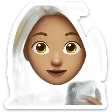 girl with phone take a selfies sticker