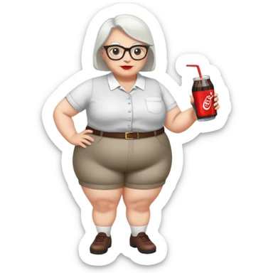 old english teacher white and has glasses thick thighs and loves diet coke sticker