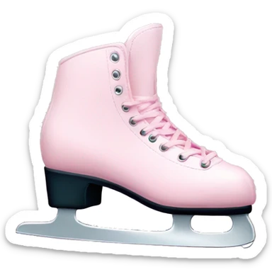pastel pink ice skates sticker