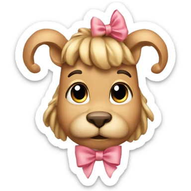 Dear with a bow sticker