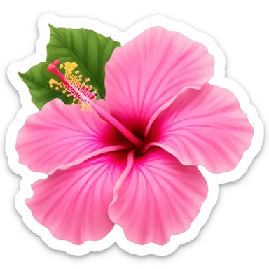 Pink hibiscus  sticker
