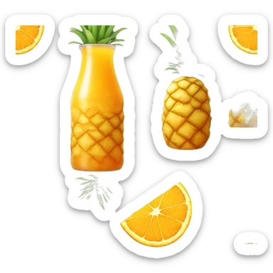 pineapple juice with oranges sticker