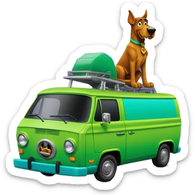 Scooby Doo’s mystery machine van sticker