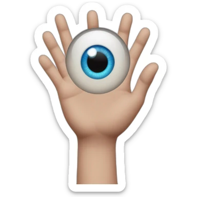 Evil eye hand heart emoji  sticker