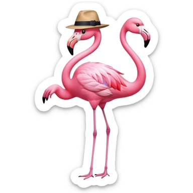 Fedora Flamingo sticker