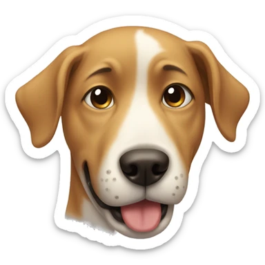 A dog crying sticker