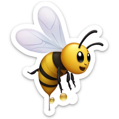 Spitting honey sticker