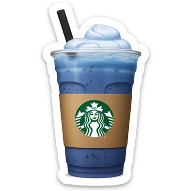 Starbucks Blue boba tea  sticker