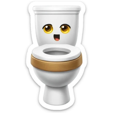 Mewing skibidi toilet sticker