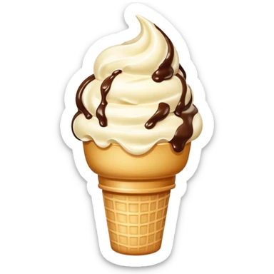 A single scoop of ice cream, smooth and creamy texture, glossy and soft, realistic, high detail, simple and cute design, isolated on white background, centered composition
 sticker