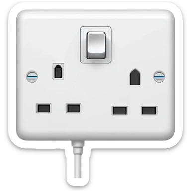 a plug and socket that are not connected sticker