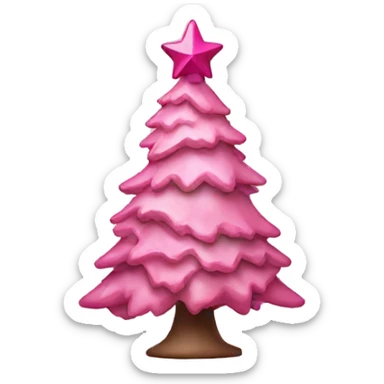 Pink themed Christmas tree sticker