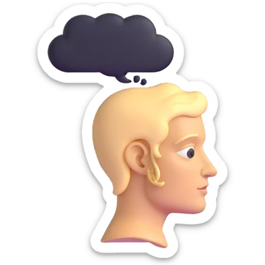 icon for philosophy, like a head with a thought bubble or ancient scroll sticker
