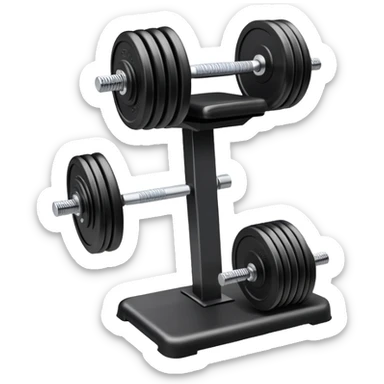 Gym training equipment with one-hour timer, dumbbell and weight plate sticker