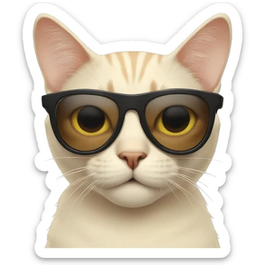 Cat with sunglasses sticker