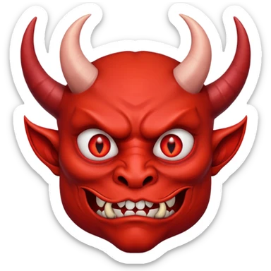 Creppy devil and shushing sticker