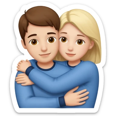 Huging a friend sticker