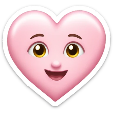 Baby pink heart sticker