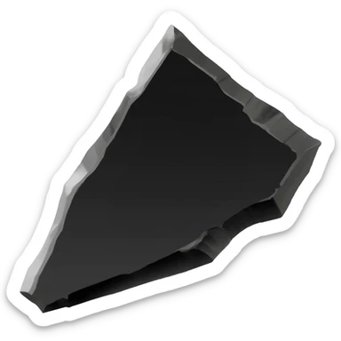 generate a black dark shard in a transparent background in and in a 112 x 112 shape sticker
