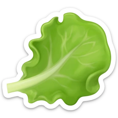 a single leaf of lettuce sticker