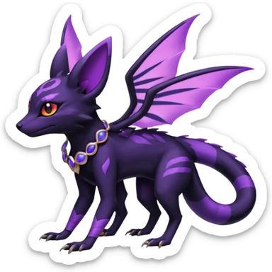 Shiny Salandit-Umbreon-Genet-Noivern-Noibat-Hybrid (Full body) sticker