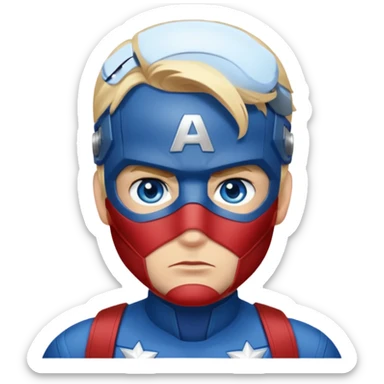 captain america head shot sticker