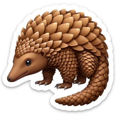 pangolin, exotic animal sticker