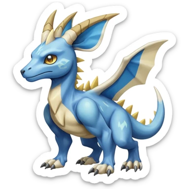 Manectric-Lucio-Cubone-Draco-Fakémon-hybrid-creature (full body), 4 legs sticker