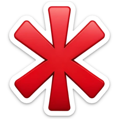 red X symbol sticker