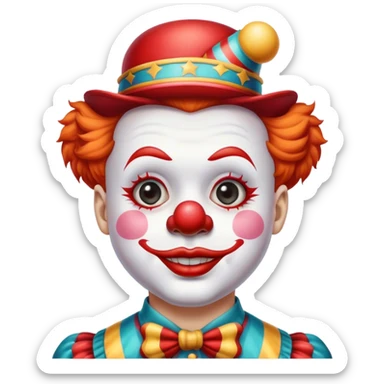 Cute Vintage circus clown sticker