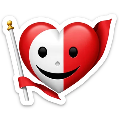 One Piece Heart Pirates flag with smiley face symbol sticker