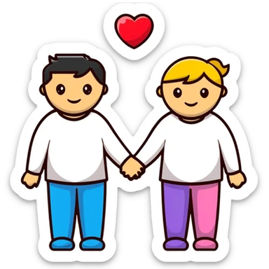 LGBTQ couple holding hands sticker