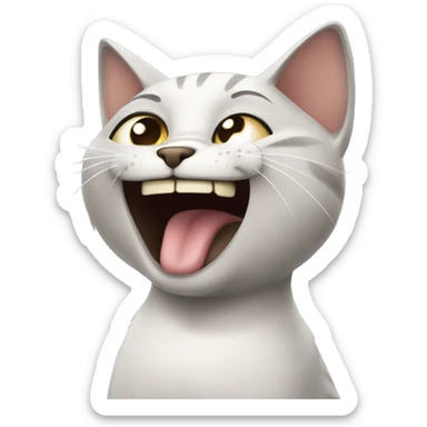 Cat slapping head whean you hear something stupid sticker