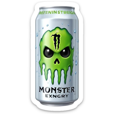 White monster energy drink  sticker