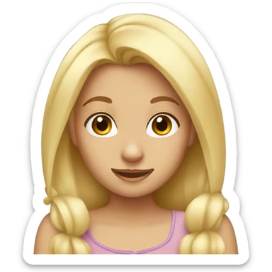 Blonde hair girl with Disney ears sticker