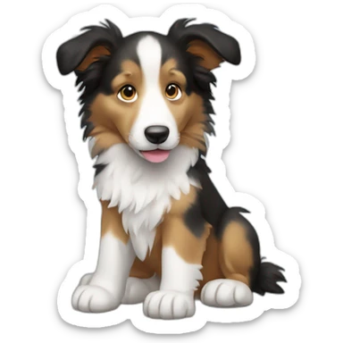 Collie puppy sticker