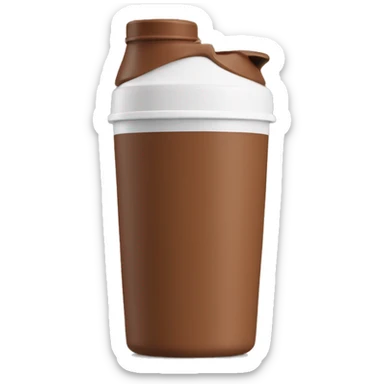 Brown protein shaker cup sticker