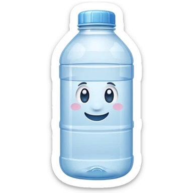 une bouteille en plastique dechet vide , bouteille d'eau sticker