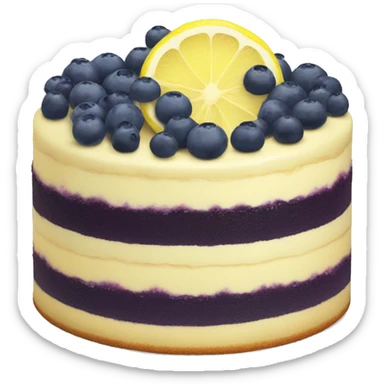 lemon blueberry cake sticker