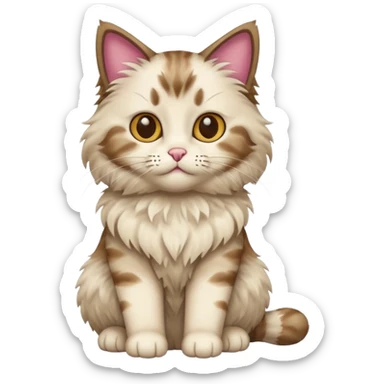 Make a rag doll sitting cat sticker