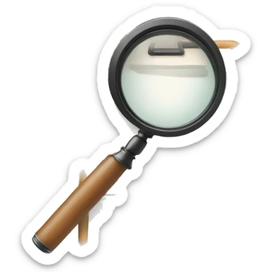 clipboard with a checklist combined with a magnifying glass sticker