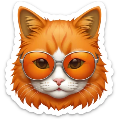 Cat with sunglasses sticker
