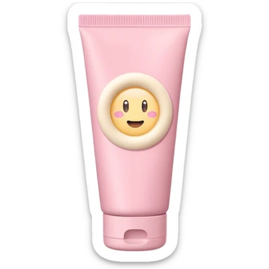 pink cream tube packaging sticker