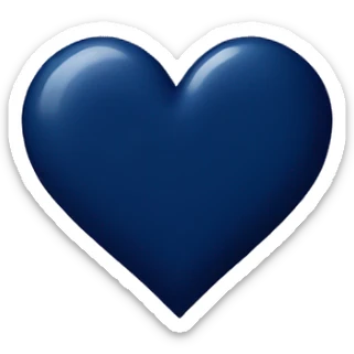 navy blue heart sticker