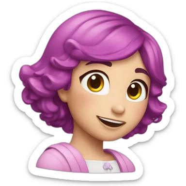 corazon lila brillante sticker