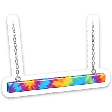 Tie dye horizontal bar necklace  sticker