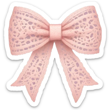 light pink lace bow sticker